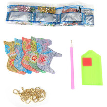 Llavero de caballo de colores con pintura de diamantes DIY