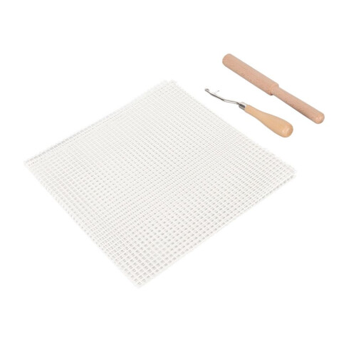 Latch Hook Tool Kit Blank Rug Hooking Mesh Canvas 1