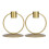 Candelabro Simple Elegante Hierro Dorado Redondo 1