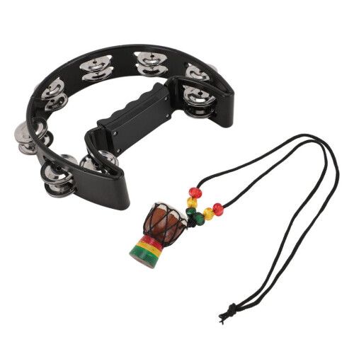Handtamburin mit hängenden Metallglöckchen 2