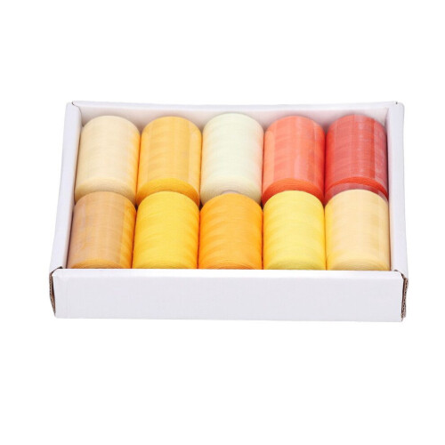 Sewing Thread 10 Color Yellow Series 1000 Yards 1