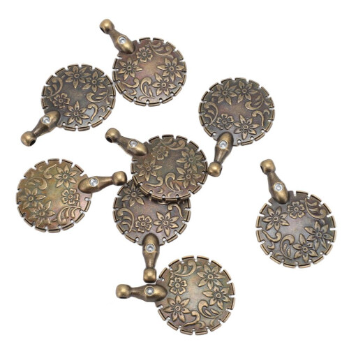 8PCS Yarn Cutter Pendants Metal Round Shape Thread 1