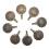 8PCS Yarn Cutter Pendants Metal Round Shape Thread 4
