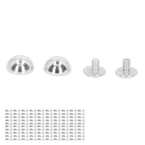8 mm 100er-Set Ledernieten, rund, Pilzform 2