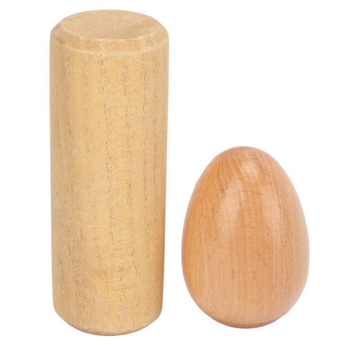 2PCS Wood Egg Shaker Natural Safe Musical Hand 1
