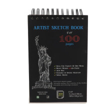 Schetsboekjes, 100 stuks, A5-formaat, spiraalbinding.