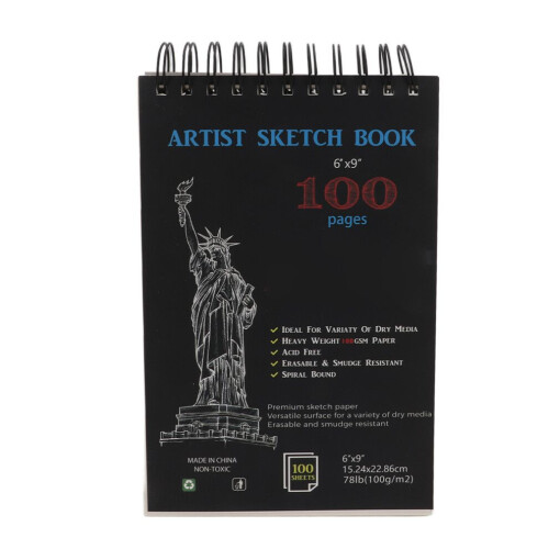 Schetsboekjes, 100 stuks, A5-formaat, spiraalbinding.