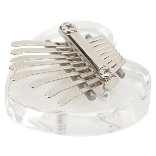 Hjärtformat tumpiano mini bärbart transparent 2