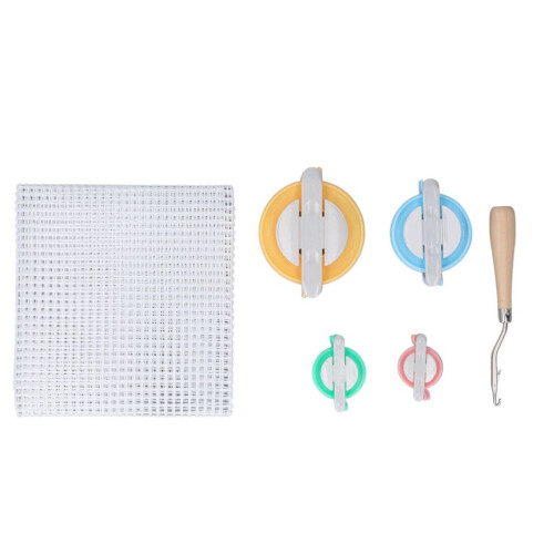 Rug Hooking Mesh Kit Durable Carpet Making Punch