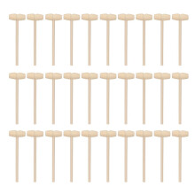 30 mini martillos de madera para niños, juguetes de cangrejo de madera