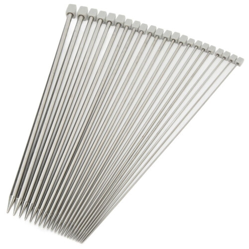11 Pairs Single Pointed Knitting Needles Kit 1