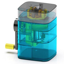 Sacapuntas manual con alimentación automática de bolígrafos
