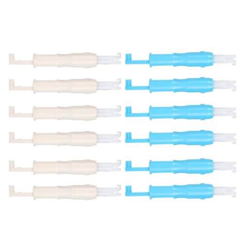 12pcs Needle Threader Plastic Automatic Inserter 2