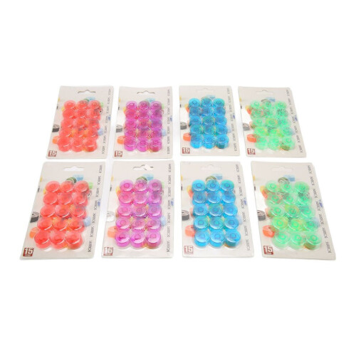 120Pcs Colorful Bobbins Assorted Transparent Soft 2
