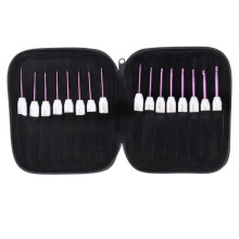 16Pcs Crochets Set ABS Plastic Handle Fine to