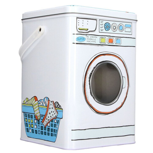 Recipiente para detergente en polvo para ropa con tapa 1