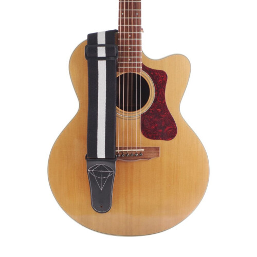 Gitarrengurt aus elastischem Baumwoll-Mikrofaser-Leder 2