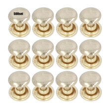 500 stuks metalen bouten/klinknagels 8 mm doe-het-zelf ijzeren dubbele platte