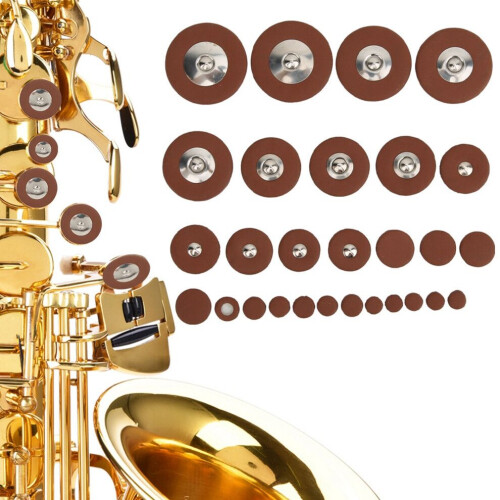 28pcs Multi Size Sax Leather Pads Replacement Set 1