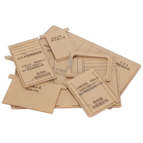 8Pcs Acrylic Template Short Wallet Multi Slot DIY 2