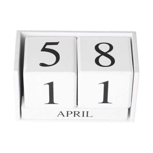 Calendario perpetuo de madera elegante y práctico retro. 1
