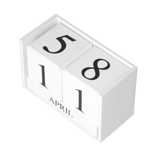 Calendario perpetuo de madera elegante y práctico retro. 2