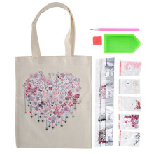Kit de bolsa para pintar con diamantes, bolsa de lona y resina
