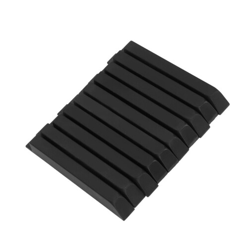 10 teclas de piano negras ABS de 10 cm mate 1
