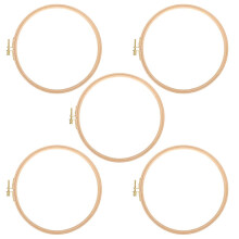 5Pcs Embroidery Hoop Frame Round Wide Bamboo