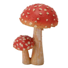 Décoration champignon 9,9 cm de haut, 2 têtes, mignon et coloré