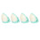 4Pcs Sewing Thimble Green White Open Top Reusable 2