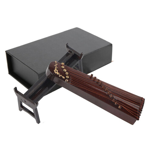 Modèle de cithare chinoise miniature en bois