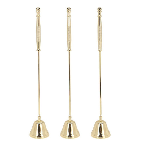 3pcs Candle Snuffer Golden Iron Plating Bell