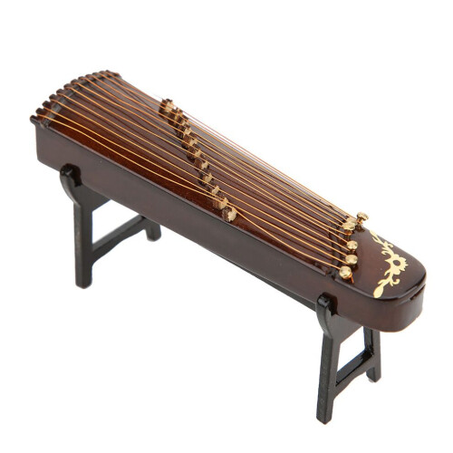 Modèle de cithare chinoise miniature en bois 1