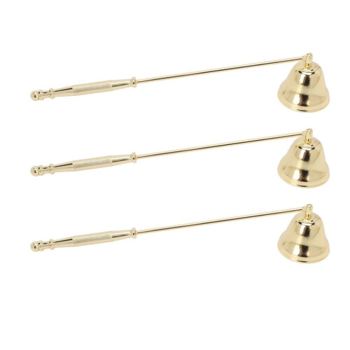 3pcs Candle Snuffer Golden Iron Plating Bell 1