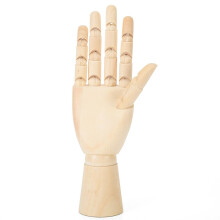 Modelo de mano de madera, arte, decoración de marionetas articuladas