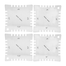 4PCs Stainless Steel Ruler with Teeth Measurement