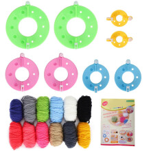 Pompom-tillverkningssatser Färgglad fluffbollsvävare DIY