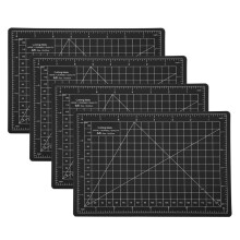 4 alfombrillas de corte A5 de PVC negro para manualidades