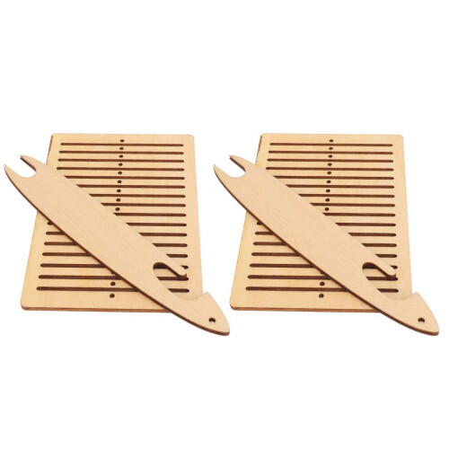 2 Sets Weaving Loom Poplar Wood DIY Making 2