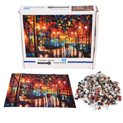 Puzzel van 1000 stukjes, creatief en leuk.