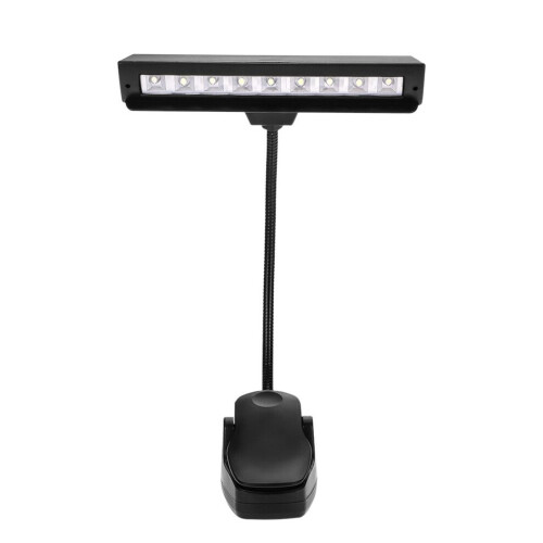 Draagbare, flexibele muziekstandaardlamp met 9 LED's en clip. 2