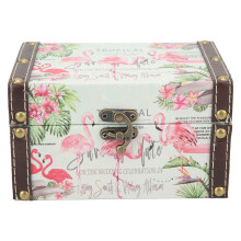 Schmuckkästchen mit Flamingo-Print im britischen Stil