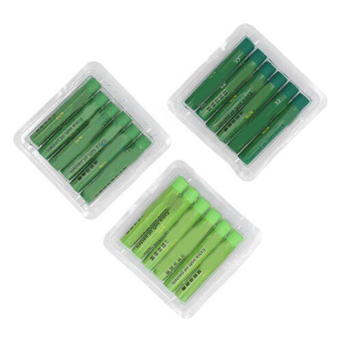 18 pastels à l'huile, série Vert Forêt, éclatants 2