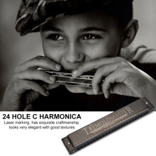 Mondharmonica met 24 gaten, 12 tonen en C-majeur