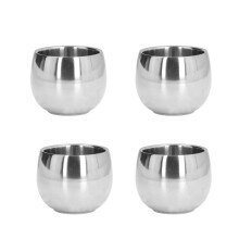4 koffiemokken van 150 ml met dubbele isolatie