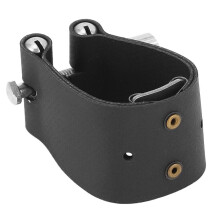 Saxophon-Mundstück-Blattschraube, schwarzes PU-Leder