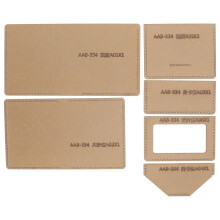 6Pcs Acrylic Template DIY Hand Made Short Wallet