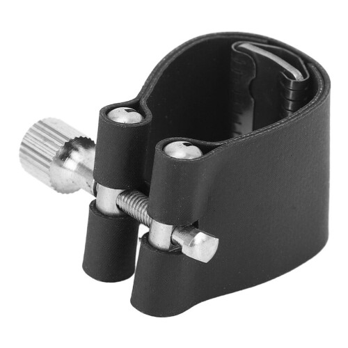 Saxophon-Mundstück-Blattschraube, schwarzes PU-Leder 1