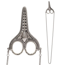 Vintage-Nähschere mit Kette, Silber, Bauhinia